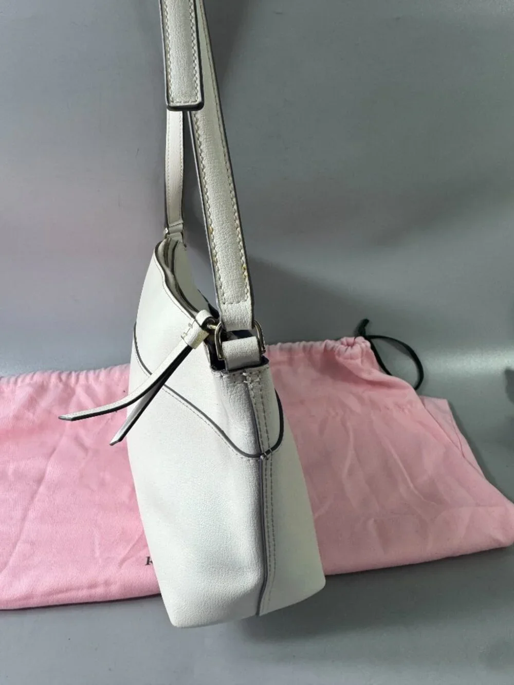 Kate Spade New York White Leather Patrice Shoulder Bag